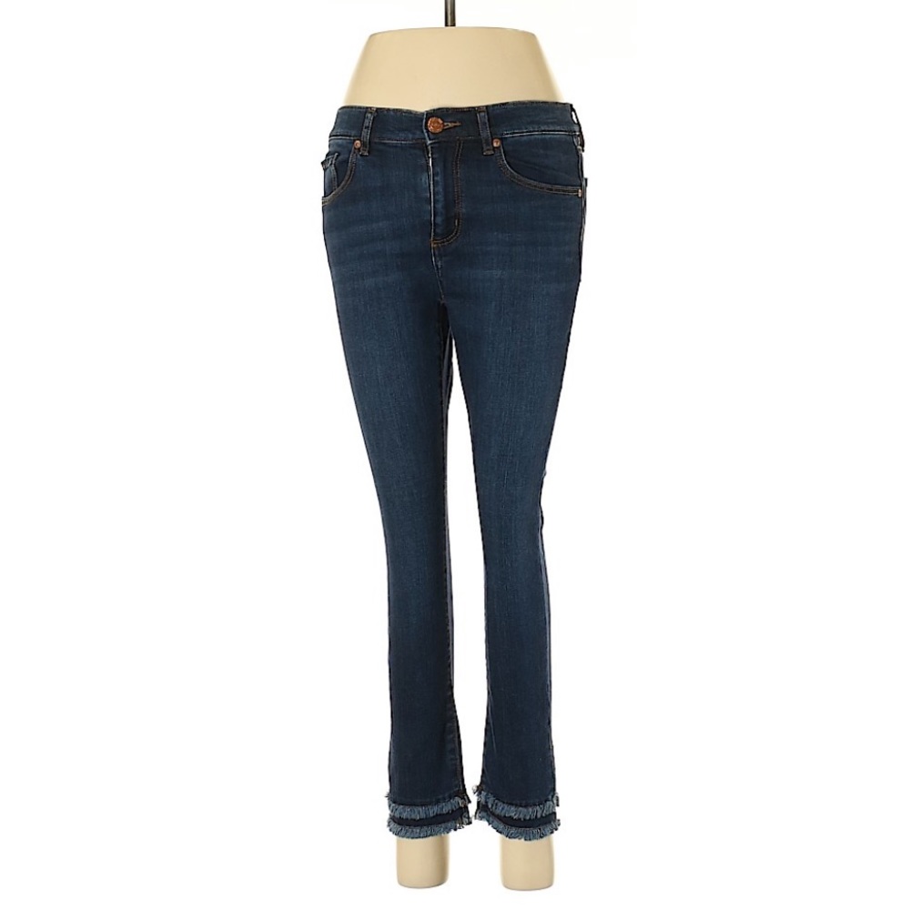 Ann Taylor loft Sz 28 distressed hem skinny jeans